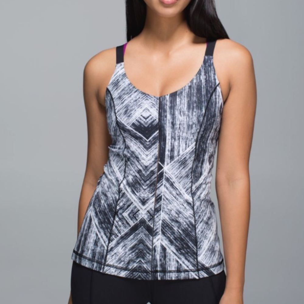 Lululemon Hot To Street Black & Purple Tank Top